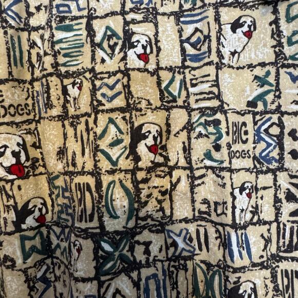 Y2K Big Dogs Vintage Style Tribal Print Button Shirt Men’s Large Cotton - Picture 3 of 6